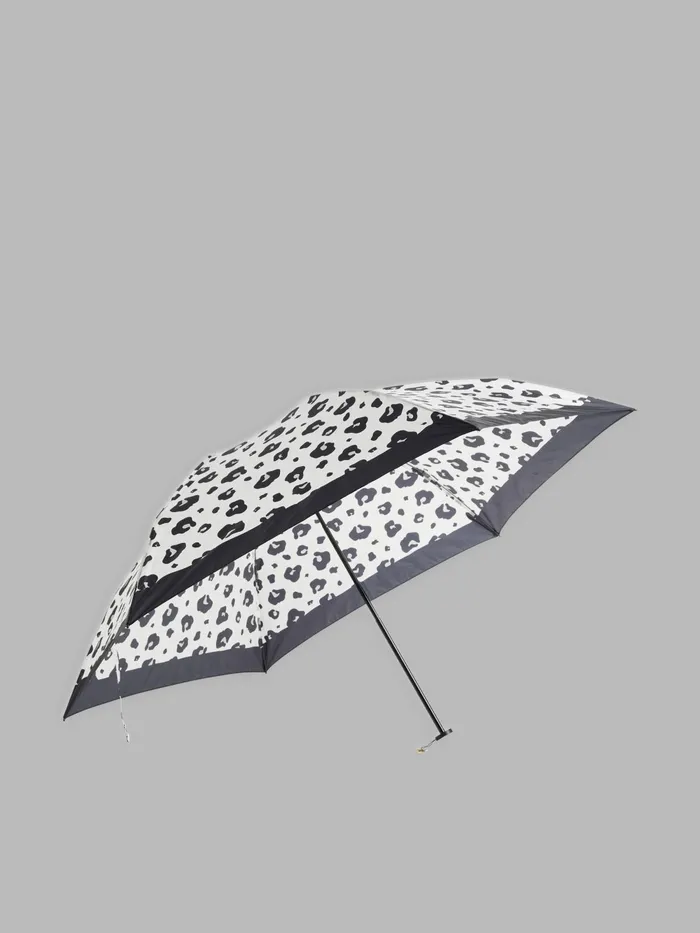 Women Agns B Caps and Hats White Animal Print Mini Umbrella