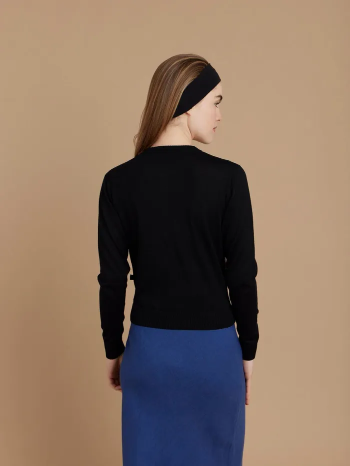Women Agns B Cardigans Black Lover Longsleeved Cotton Cardigan