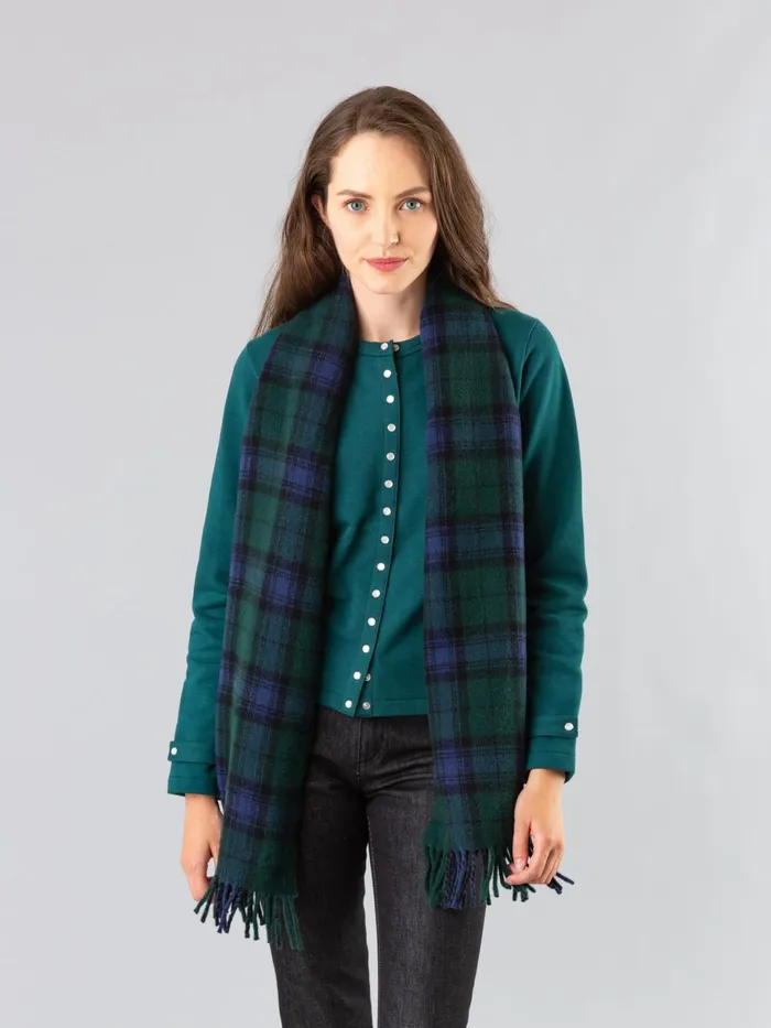 Women Agns B Cardigans Dark Green Cotton Fleece Rosana Snap Cardigan
