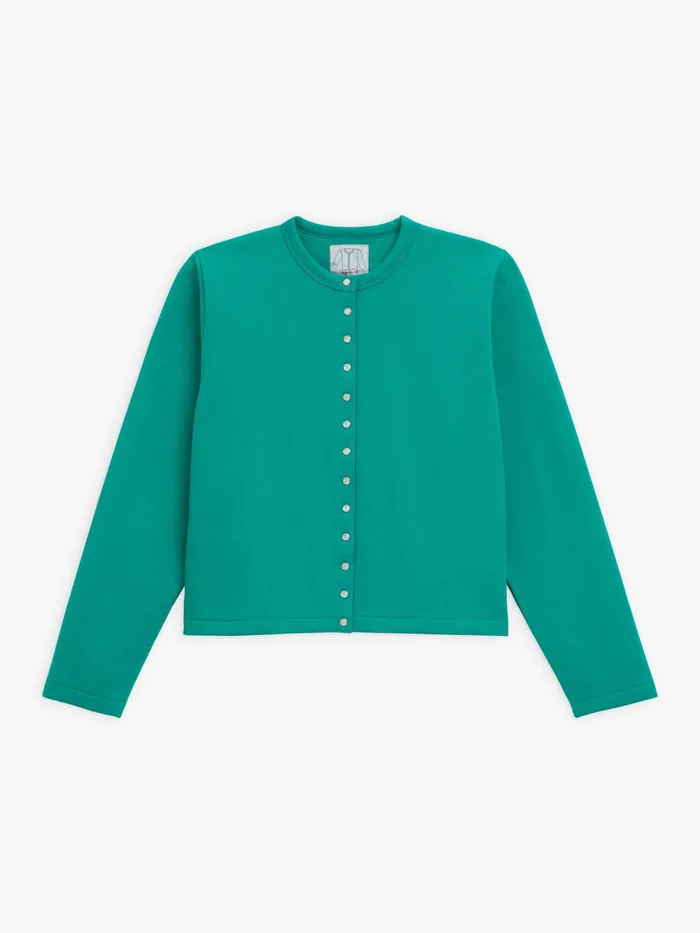 Women Agns B Cardigans Green Le Classique Fleece Snap Cardigan