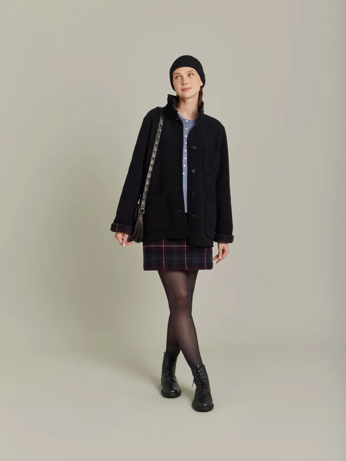 Women Agns B Cardigans Grey Cotton Fleece Snap Cardigan