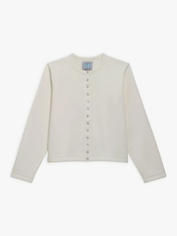 Women Agns B Cardigans Le Classique Fleece Snap Cardigan