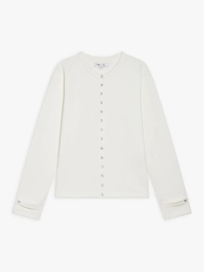 Women Agns B Cardigans Pearl Cotton Fleece Snap Rosan Cardigan
