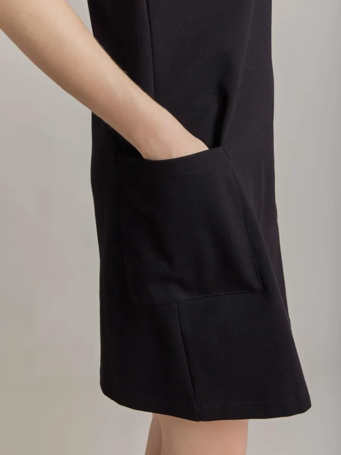 Women Agns B Dresses Black Cotton Snap Dress
