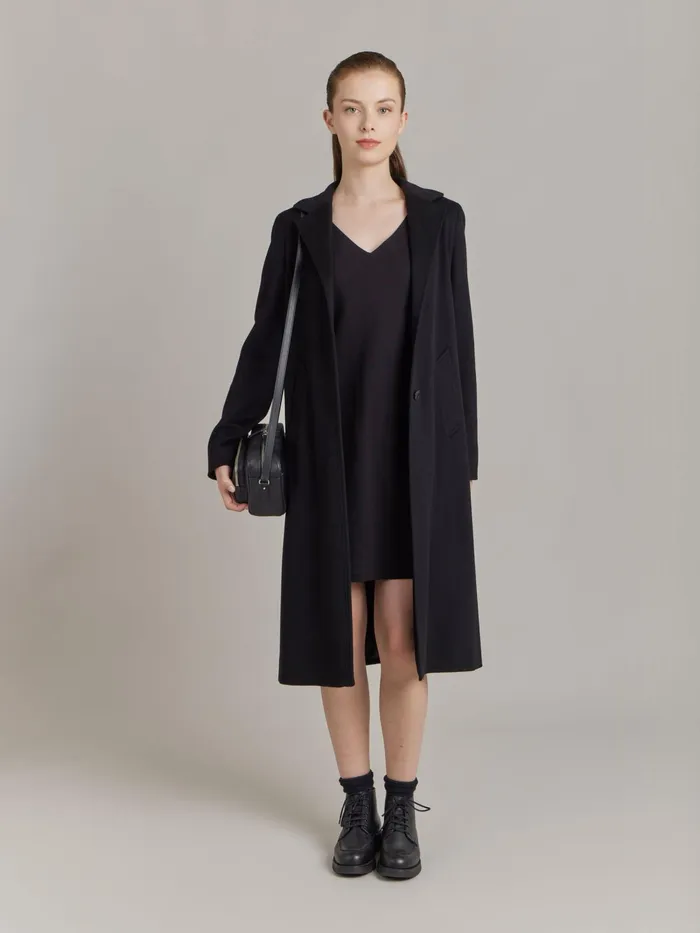 Women Agns B Dresses Black Cotton Snap Dress