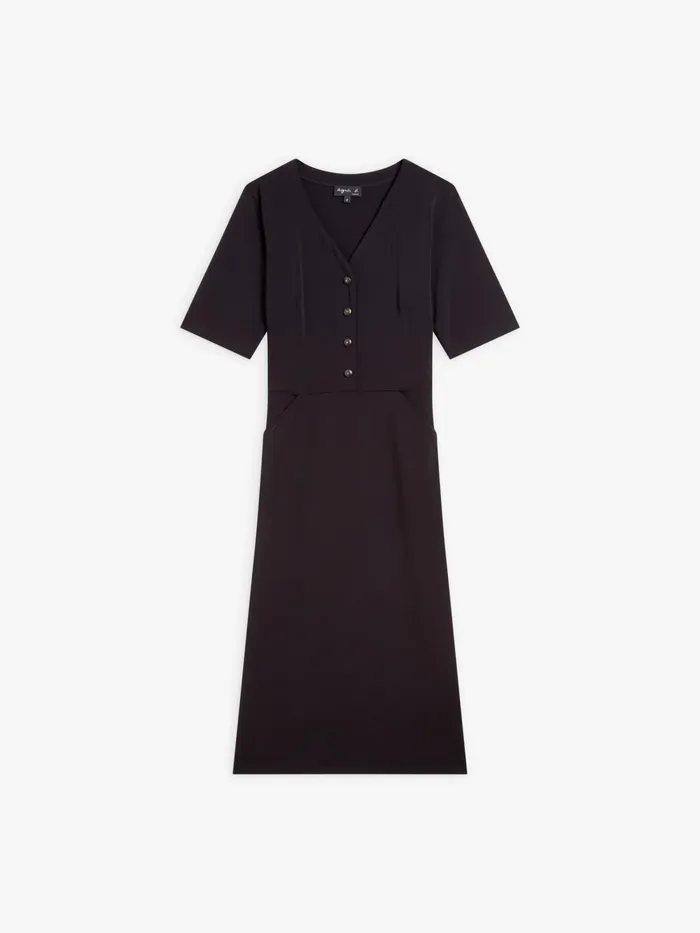 Women Agns B Dresses Black Crpe Polyamide Victoria Sheath Dress