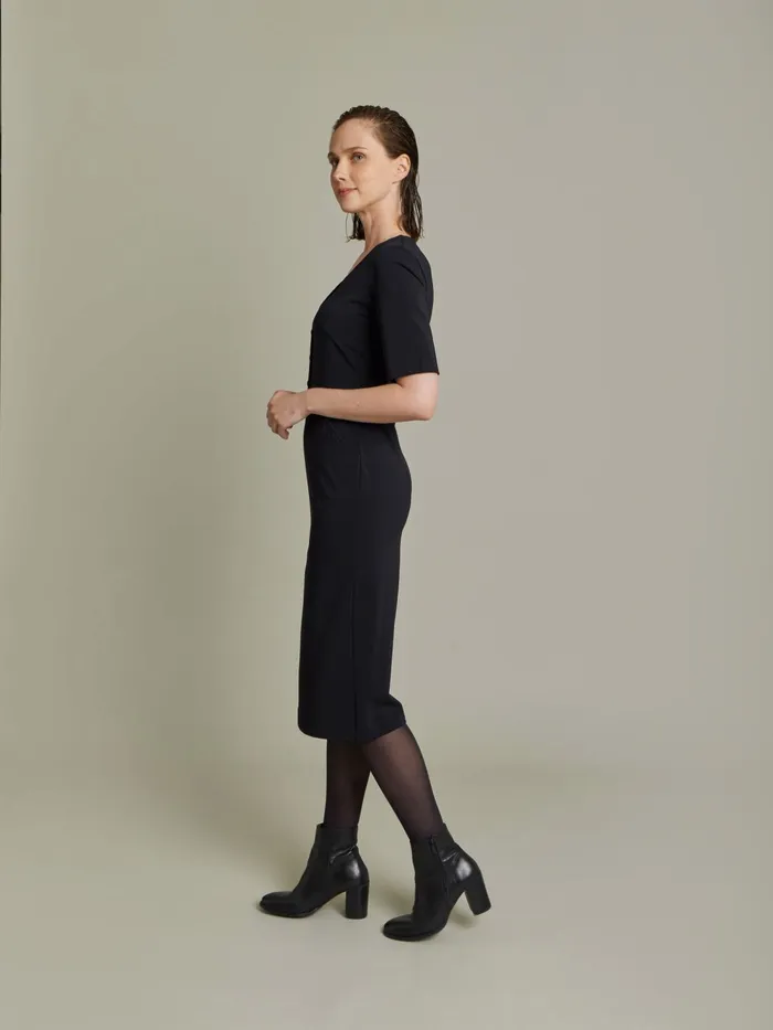 Women Agns B Dresses Black Crpe Polyamide Victoria Sheath Dress