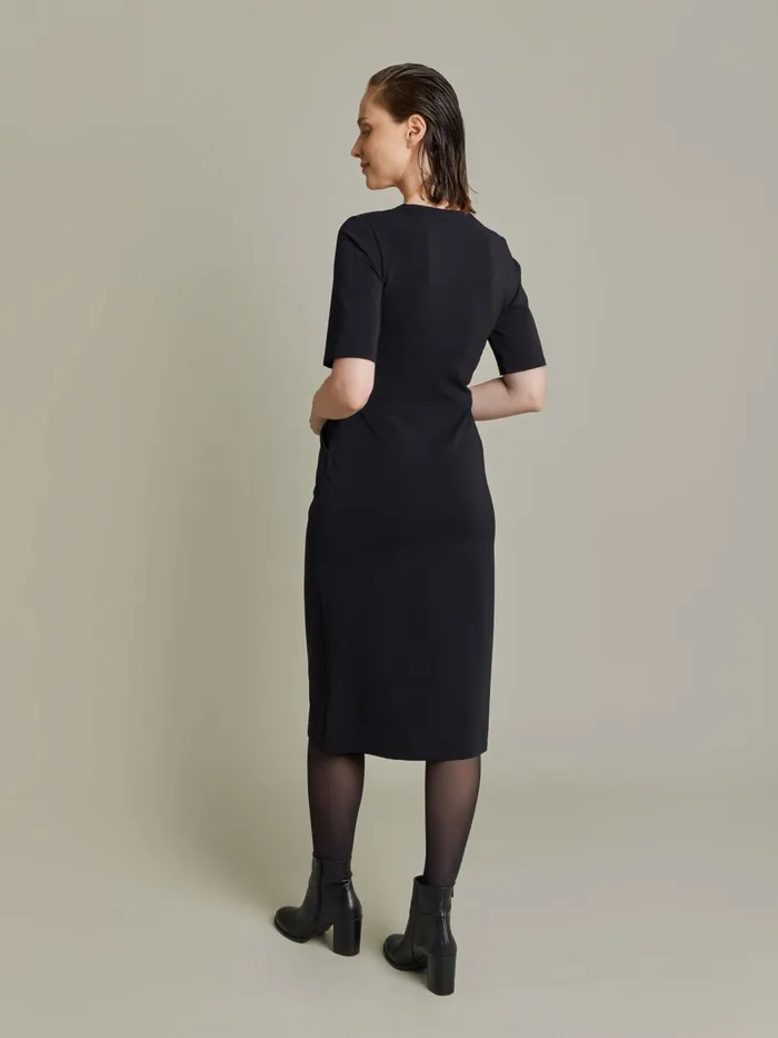 Women Agns B Dresses Black Crpe Polyamide Victoria Sheath Dress