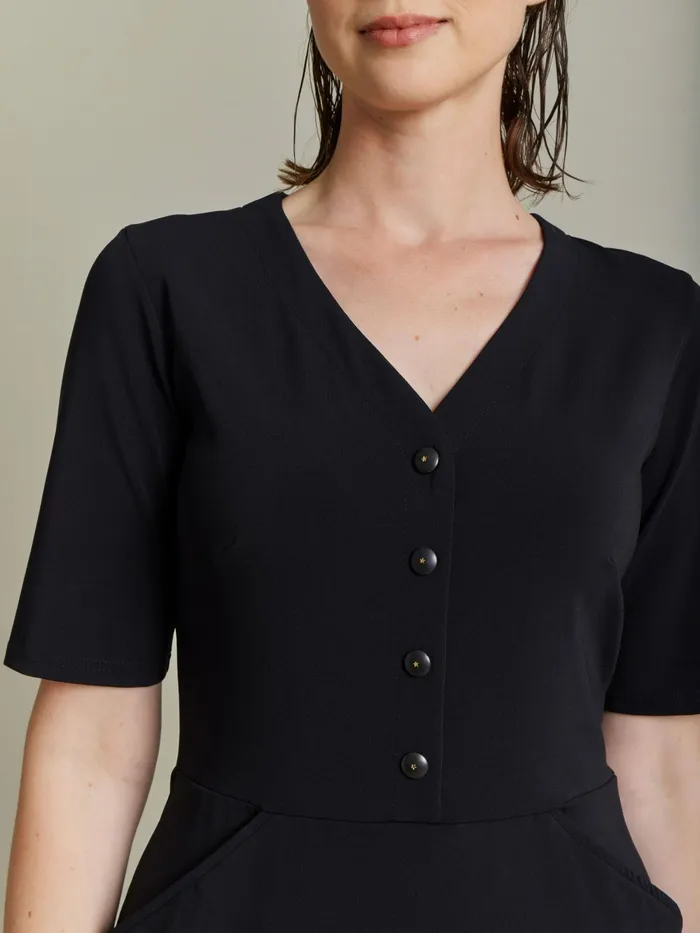 Women Agns B Dresses Black Crpe Polyamide Victoria Sheath Dress