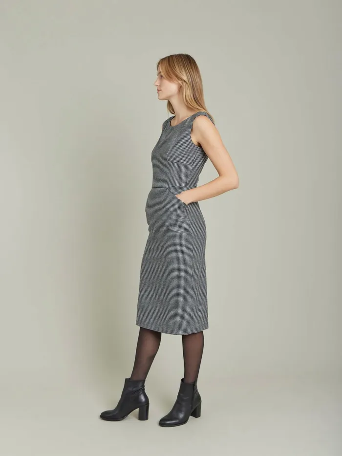 Women Agns B Dresses Black Houndstooth Vitti Sheath Dress