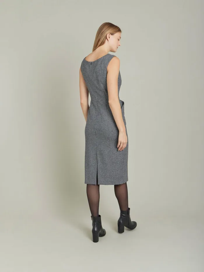 Women Agns B Dresses Black Houndstooth Vitti Sheath Dress
