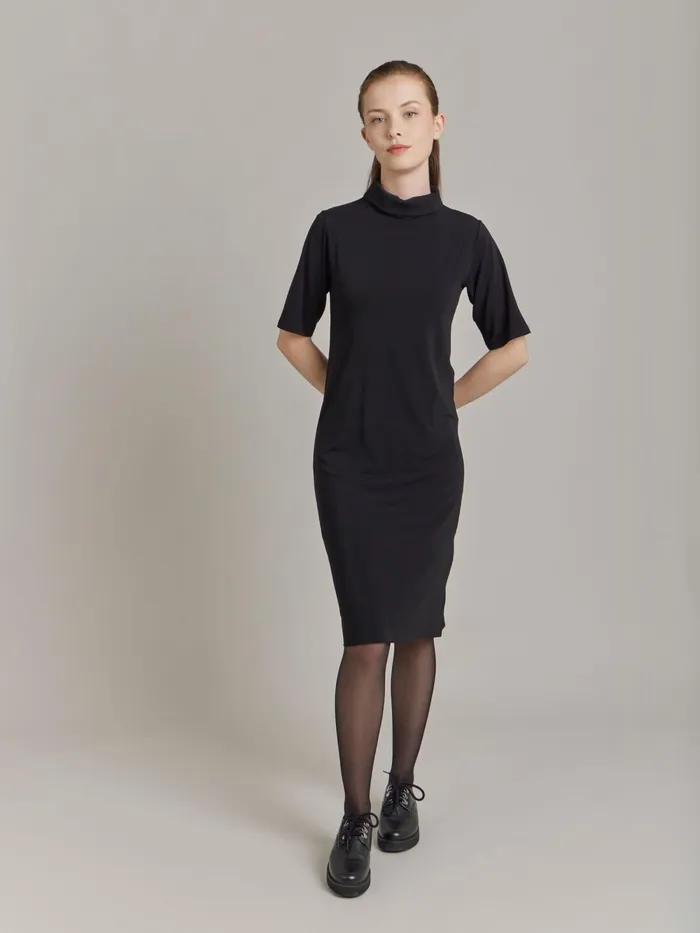 Women Agns B Dresses Black Jersey Crpe Moree Dress