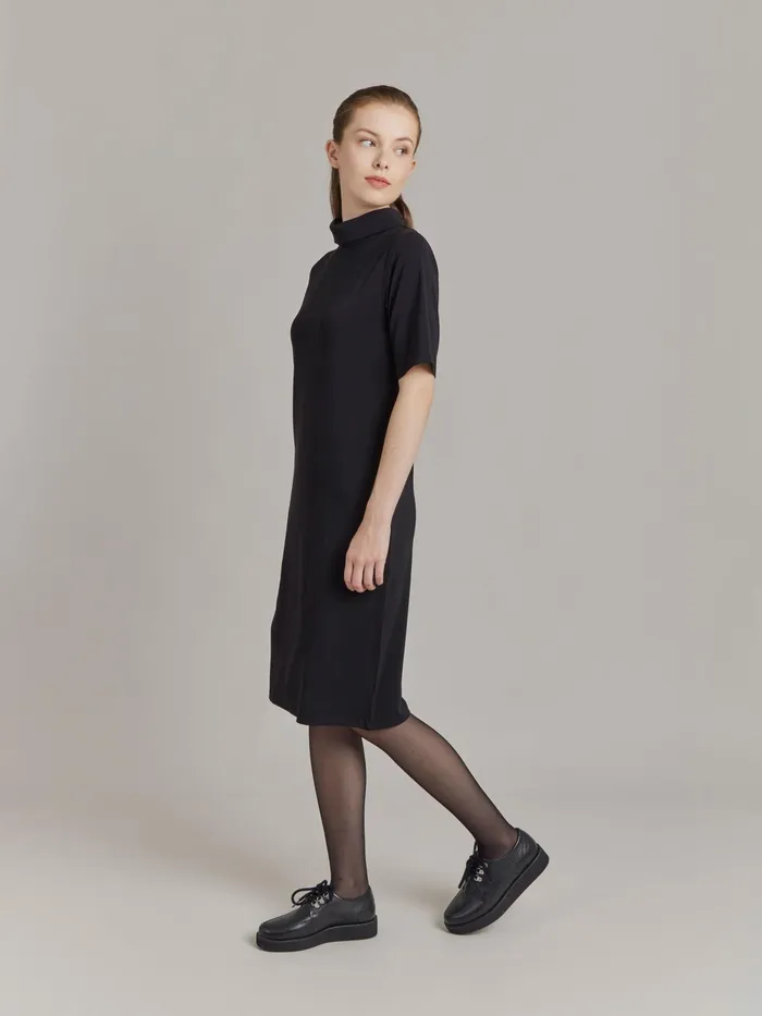 Women Agns B Dresses Black Jersey Crpe Moree Dress