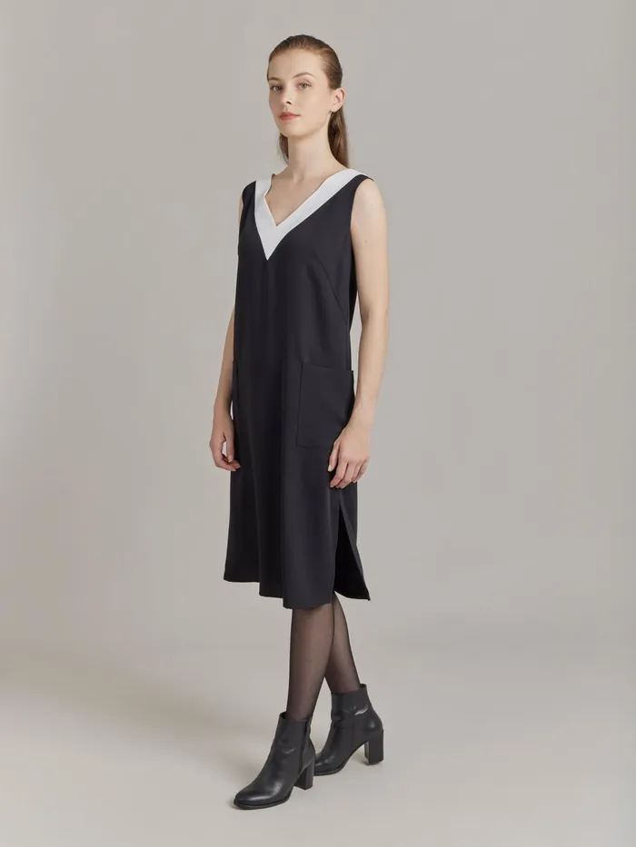 Women Agns B Dresses Black Polyester Crpe Dress