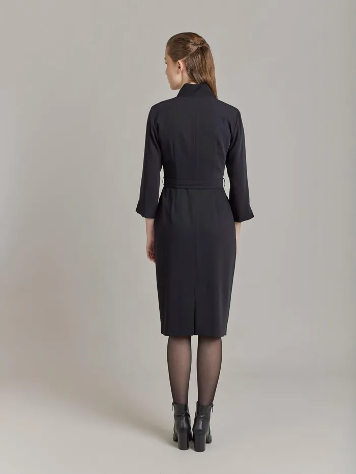 Women Agns B Dresses Black Polyester Crpe Dress