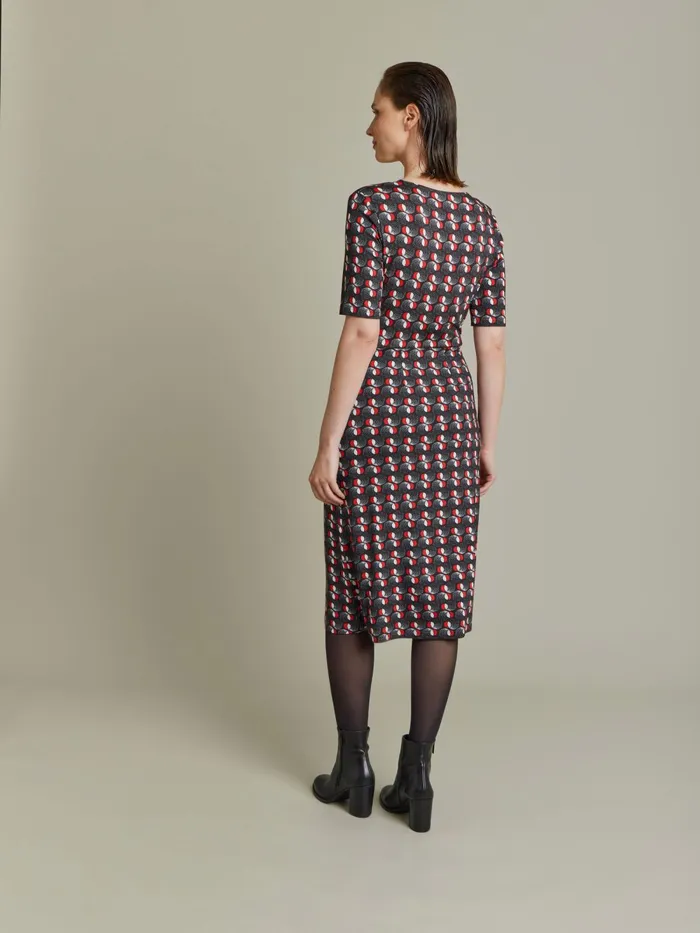 Women Agns B Dresses Red Jersey Fantasy Print Mimy Dress