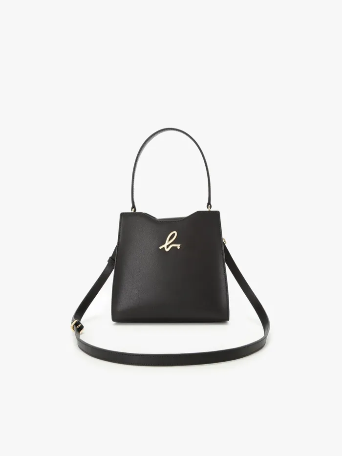 Women Agns B Handbags Black Leather 034b034 Logo Bag