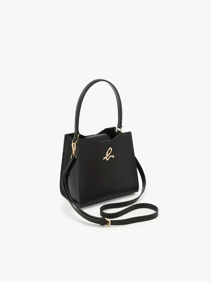 Women Agns B Handbags Black Leather 034b034 Logo Bag