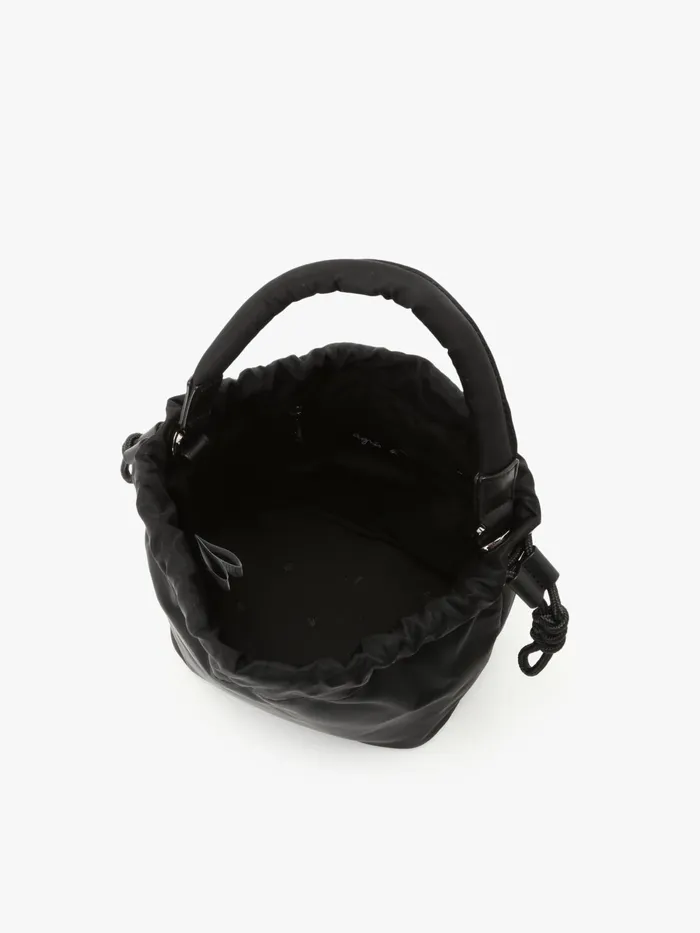 Women Agns B Handbags Black Nylon Drawstring Backpack