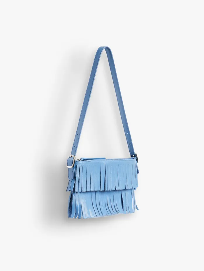Women Agns B Handbags Blue Leather Carmen Clutch