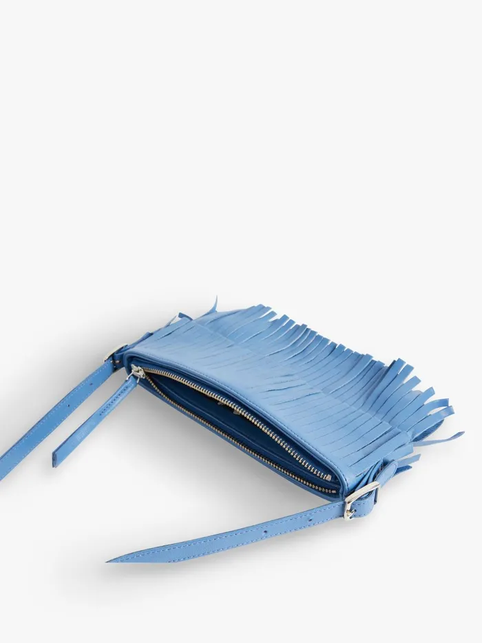 Women Agns B Handbags Blue Leather Carmen Clutch