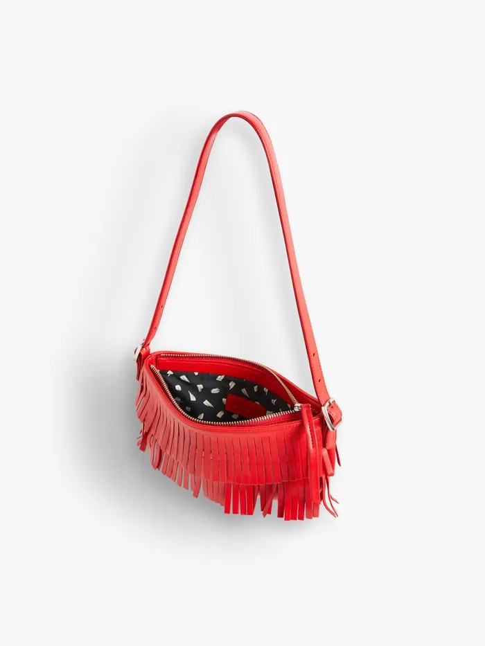 Women Agns B Handbags Red Leather Carmen Clutch