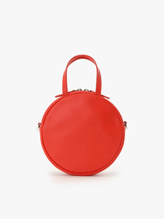 Women Agns B Handbags Red Round Leather Bag