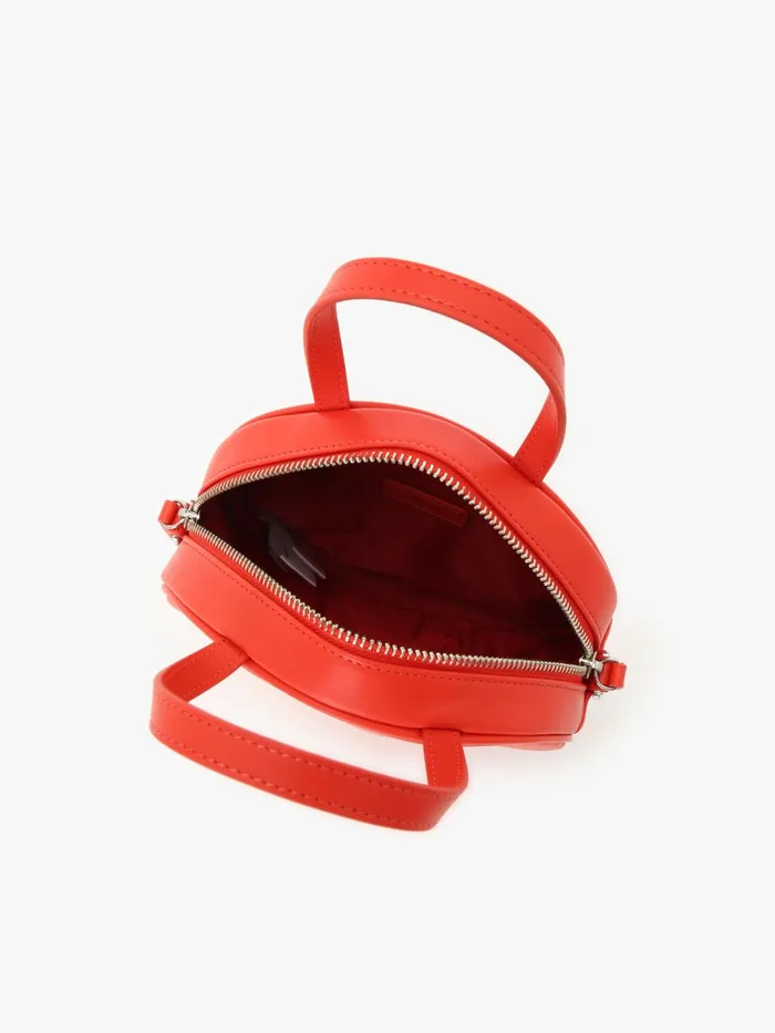 Women Agns B Handbags Red Round Leather Bag