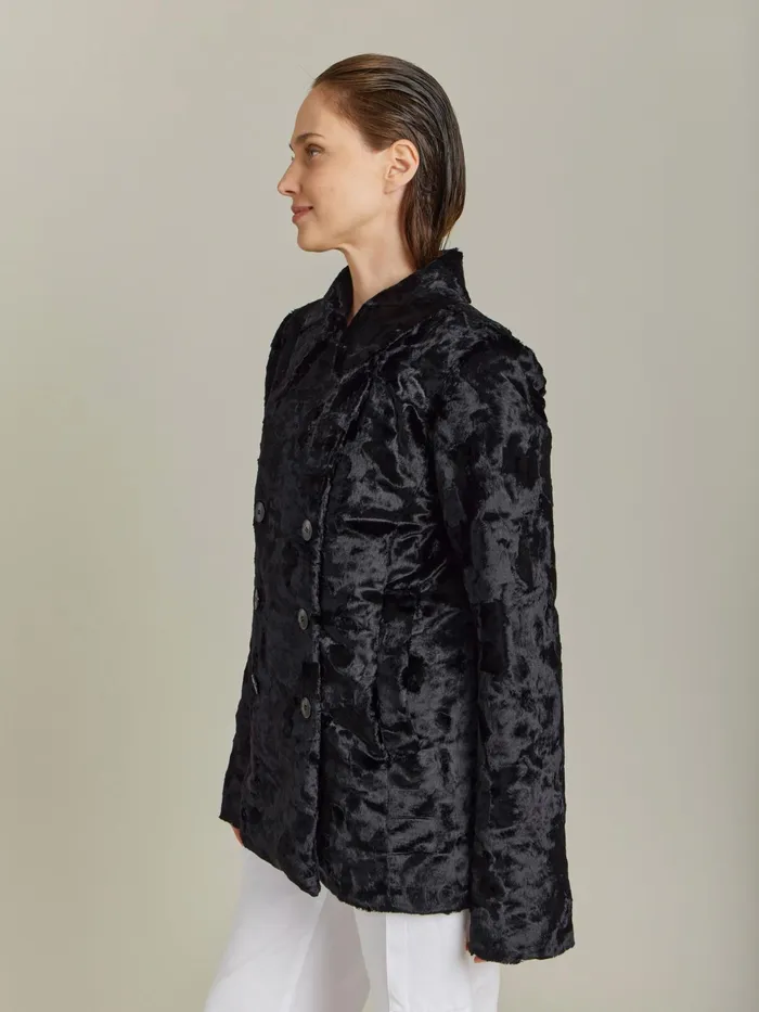 Women Agns B Jackets and Coats Black Acetate Bristol Peacoat