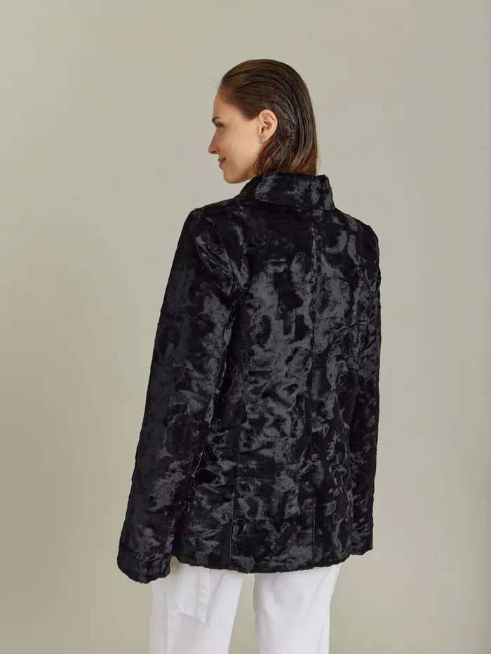Women Agns B Jackets and Coats Black Acetate Bristol Peacoat
