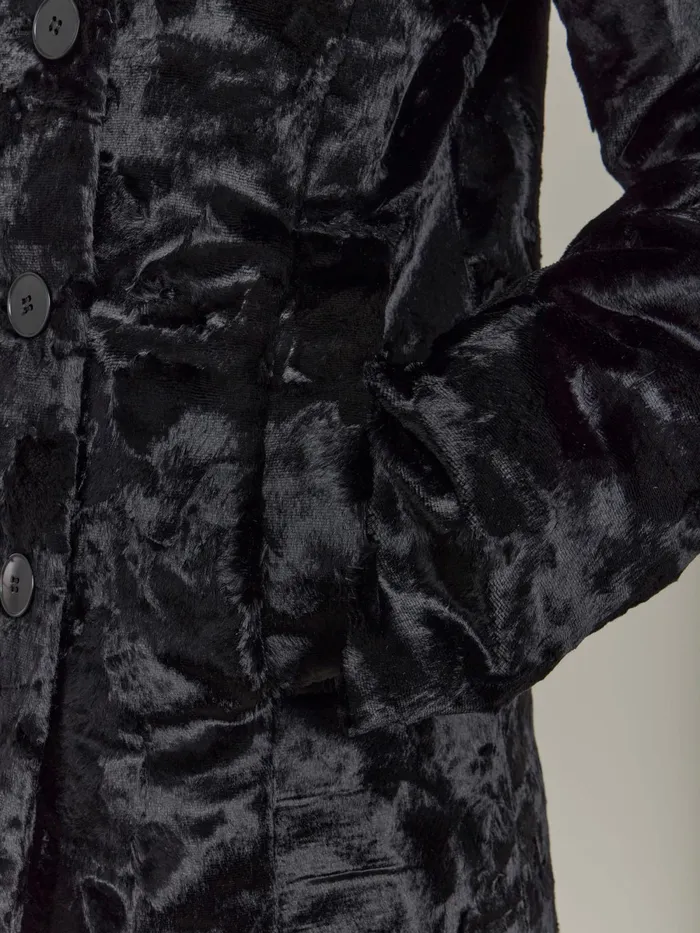 Women Agns B Jackets and Coats Black Acetate Bristol Peacoat