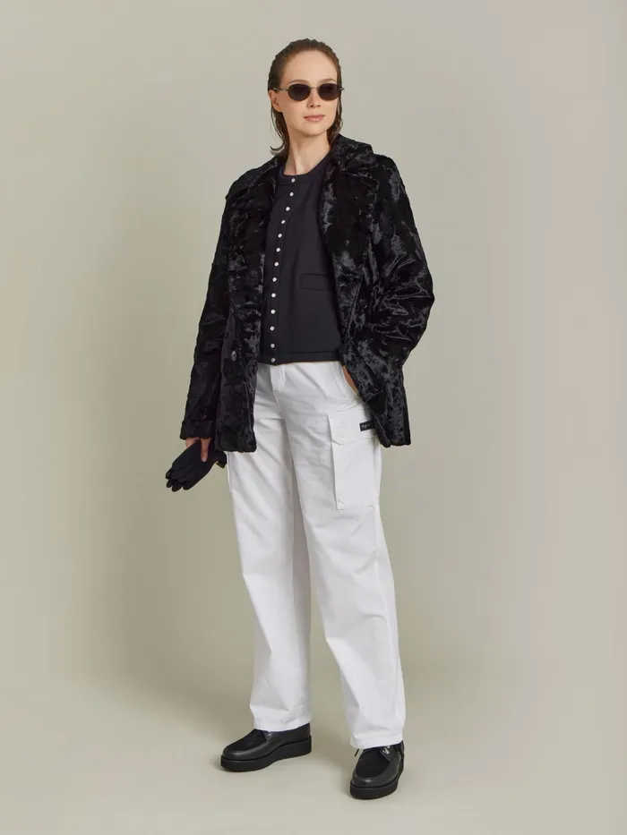 Women Agns B Jackets and Coats Black Acetate Bristol Peacoat