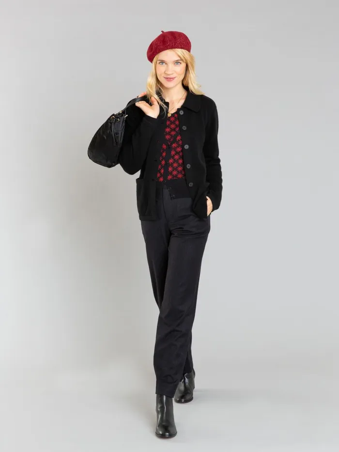 Women Agns B Jackets and Coats Black Cashmere Canton Jacket