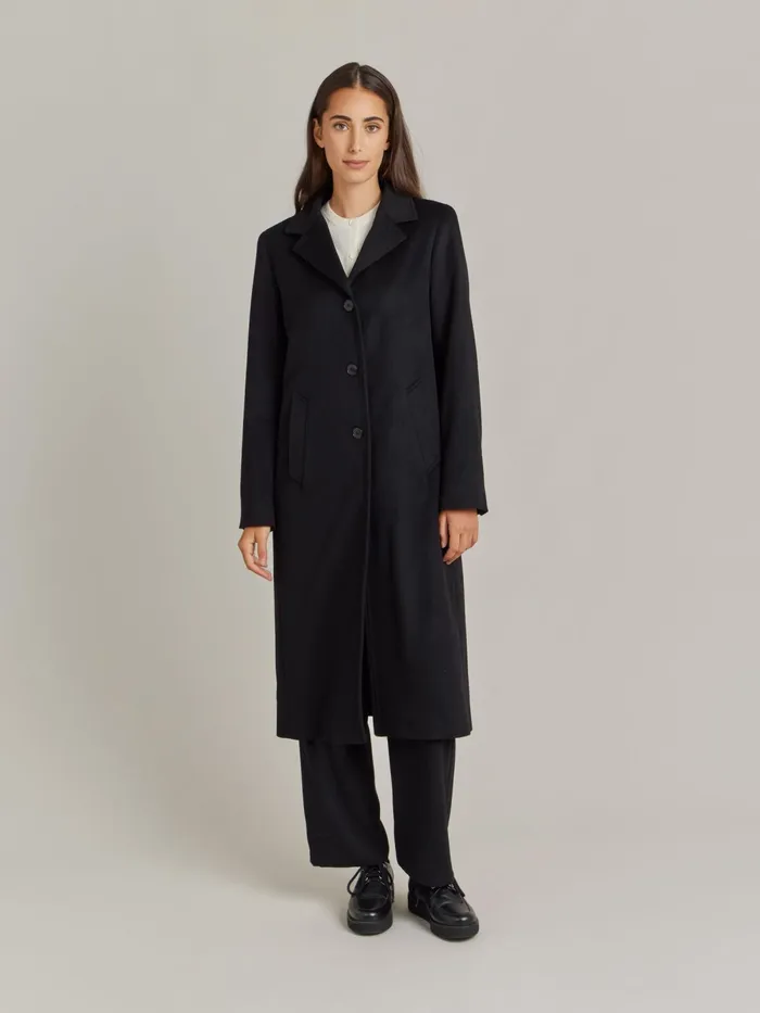 Women Agns B Jackets and Coats Black Cashmere North Coat