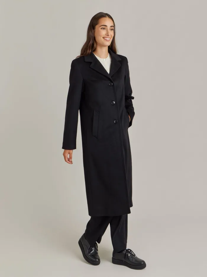 Women Agns B Jackets and Coats Black Cashmere North Coat