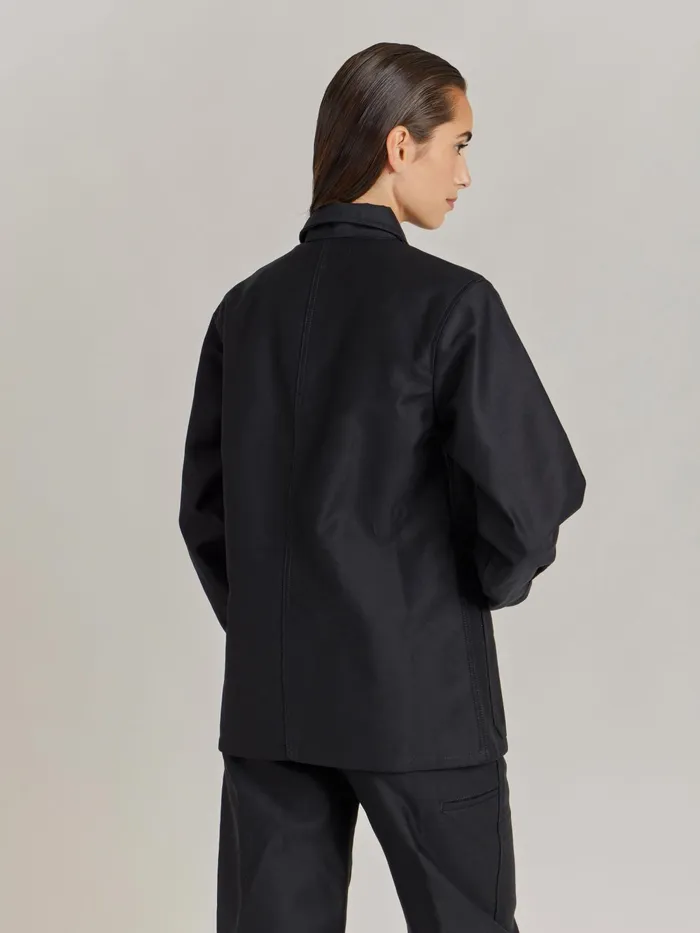 Women Agns B Jackets and Coats Black Cotton Jacket X Dolmen