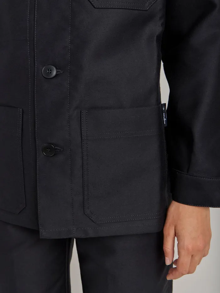Women Agns B Jackets and Coats Black Cotton Jacket X Dolmen