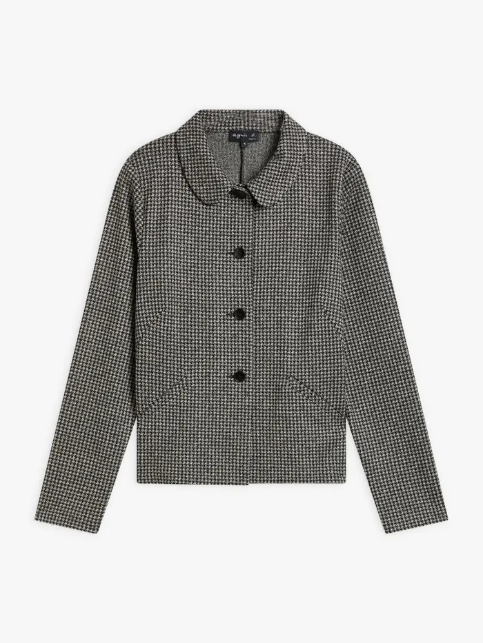 Women Agns B Jackets and Coats Black Jacquard Clarabelle Jacket