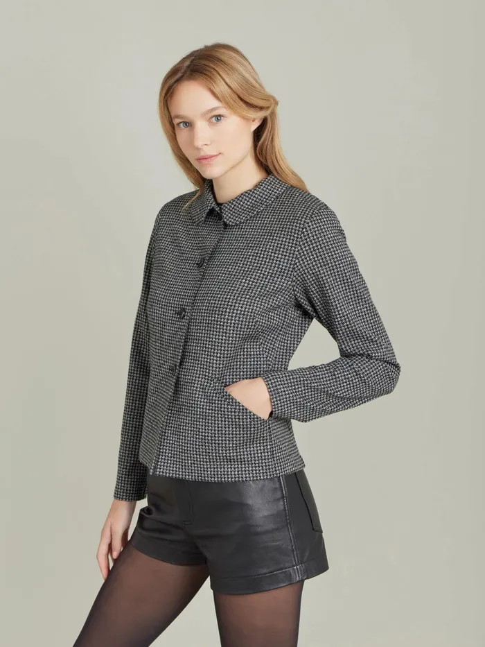 Women Agns B Jackets and Coats Black Jacquard Clarabelle Jacket