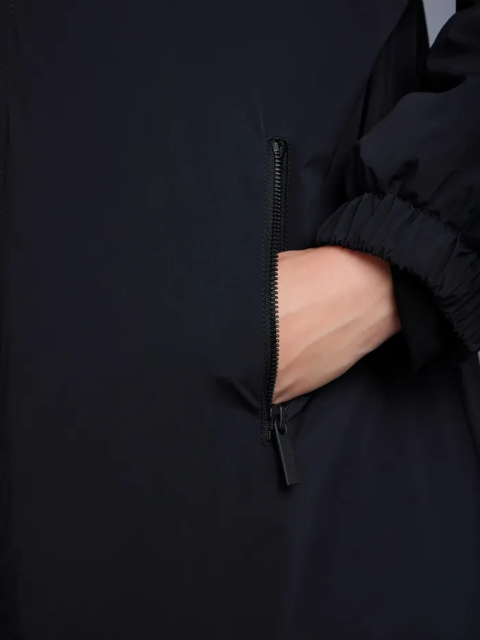 Women Agns B Jackets and Coats Black Lined Hooded Parka
