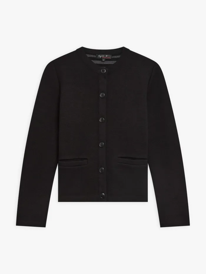Women Agns B Jackets and Coats Black Merino Wool Coco Jacket
