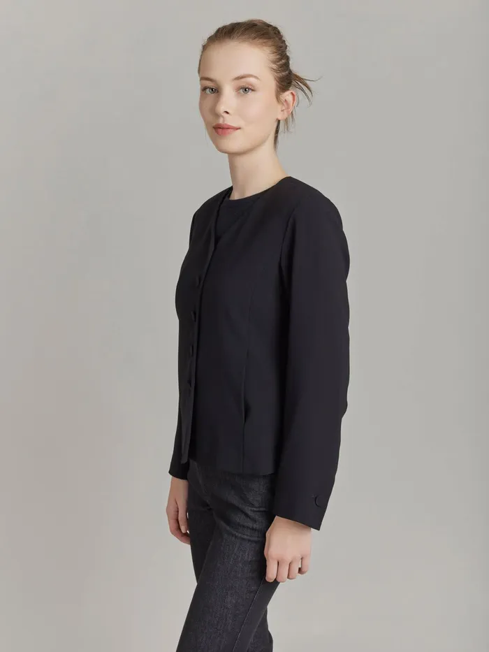 Women Agns B Jackets and Coats Black Polyester Jacket
