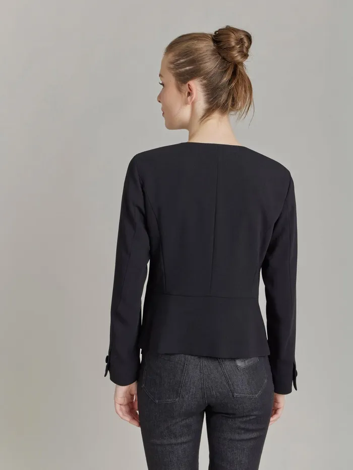 Women Agns B Jackets and Coats Black Polyester Jacket