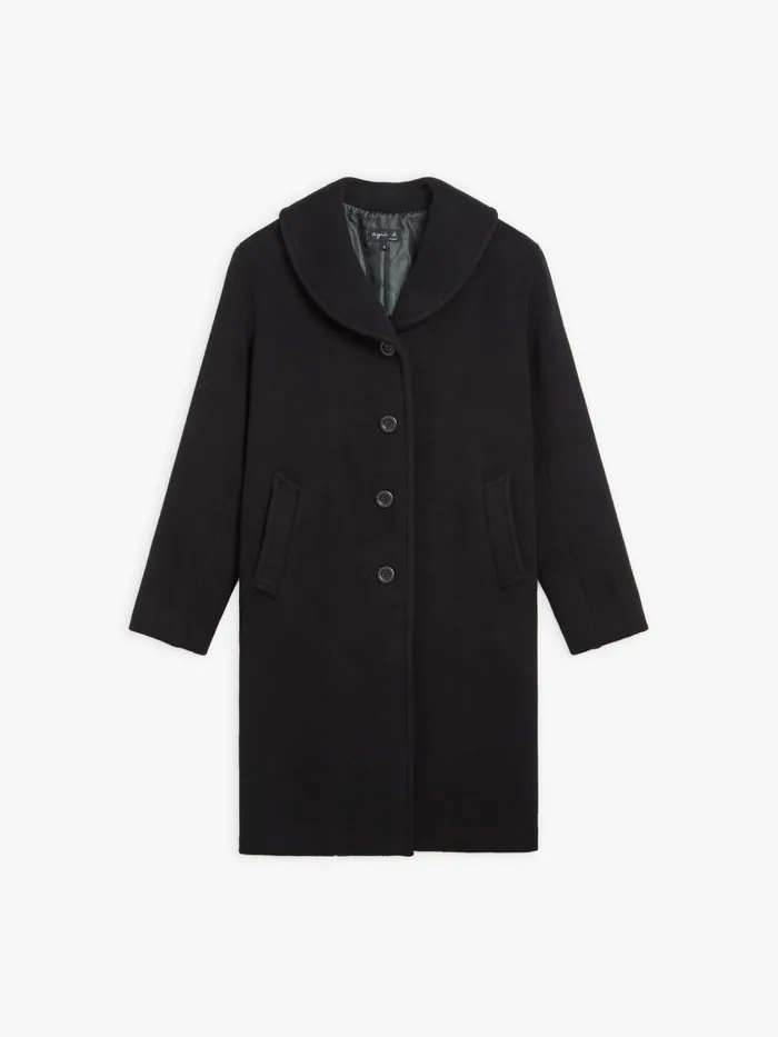 Women Agns B Jackets and Coats Black Wool Coat