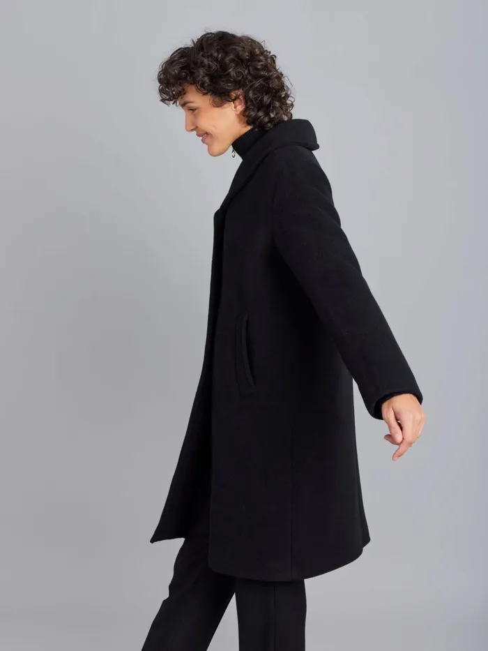 Women Agns B Jackets and Coats Black Wool Coat