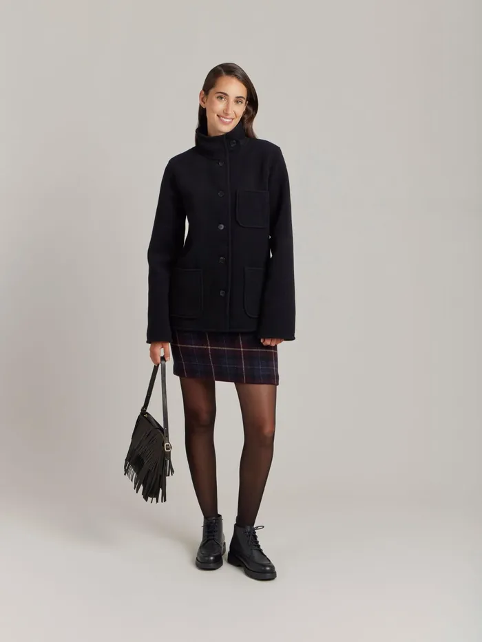 Women Agns B Jackets and Coats Black Wool Jacket