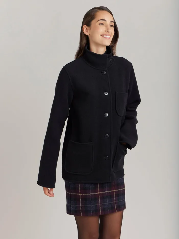 Women Agns B Jackets and Coats Black Wool Jacket