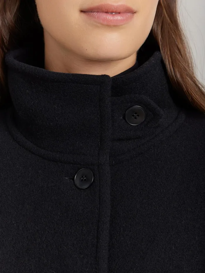 Women Agns B Jackets and Coats Black Wool Jacket