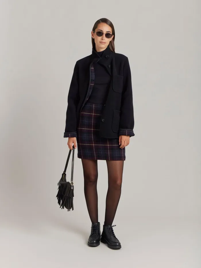 Women Agns B Jackets and Coats Black Wool Jacket