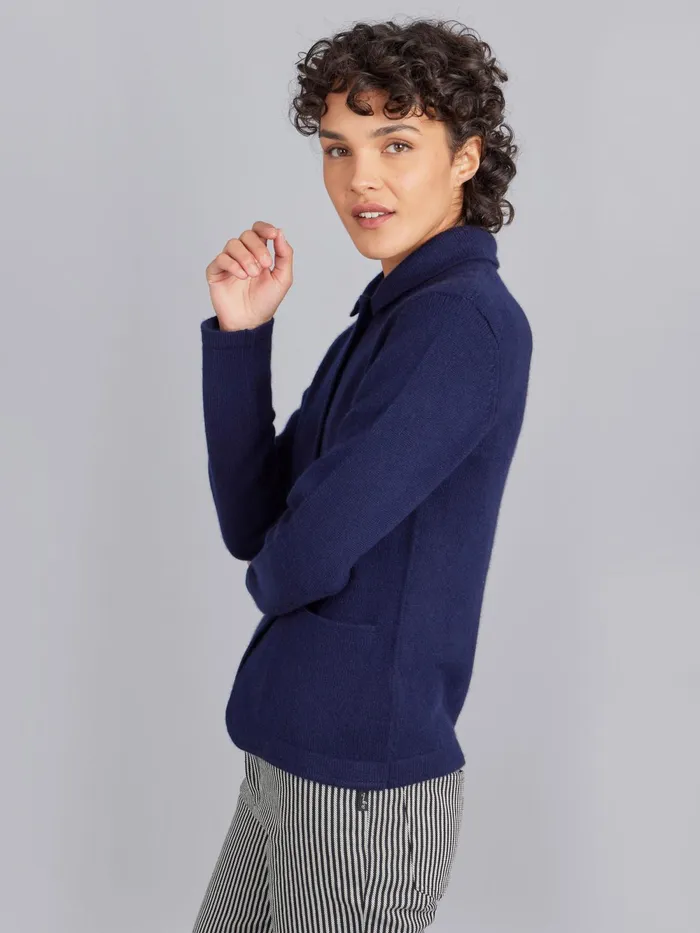 Women Agns B Jackets and Coats Blue Clifford Cashmere Jacket